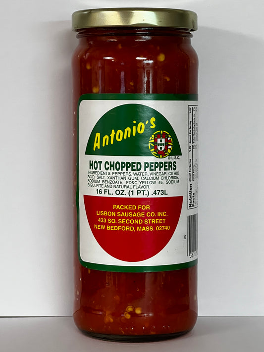 Antonios Hot Chopped Peppers 16 oz