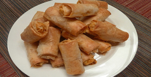 Goat Cheese Chourico Rolls.